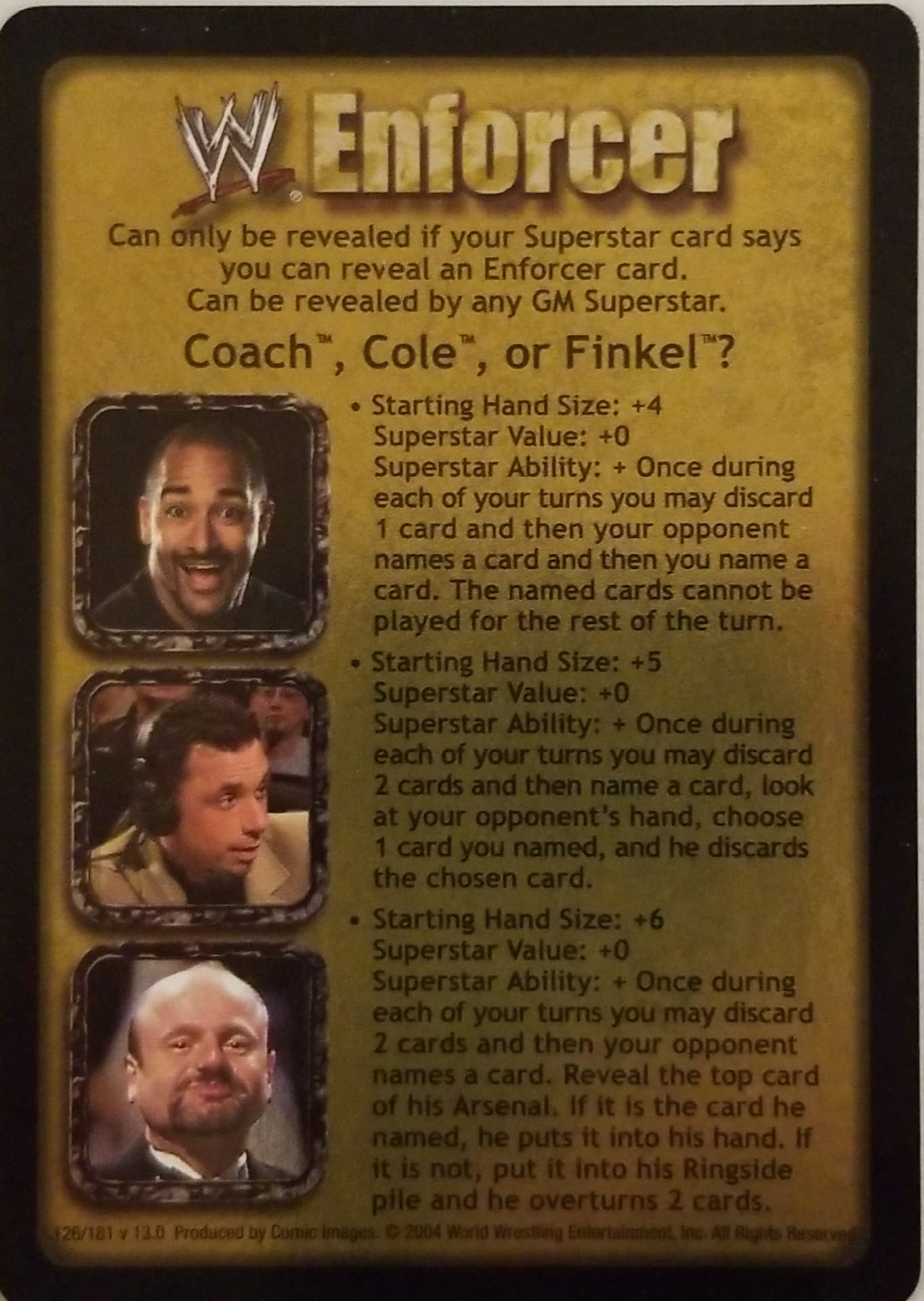 Coach, Cole, or Finkel?